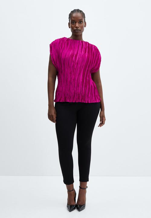MANGO - Plus Blouse Column - Bright Pink