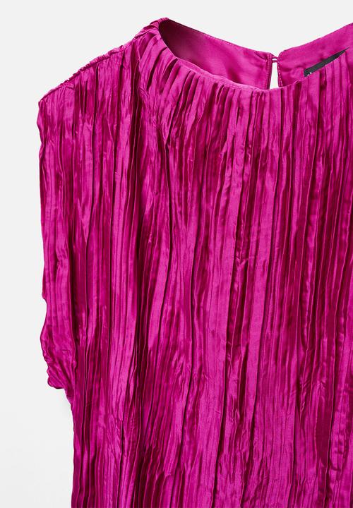 MANGO - Plus Blouse Column - Bright Pink