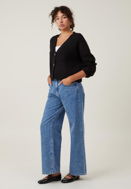 Luxe Rib Cardi - Black
