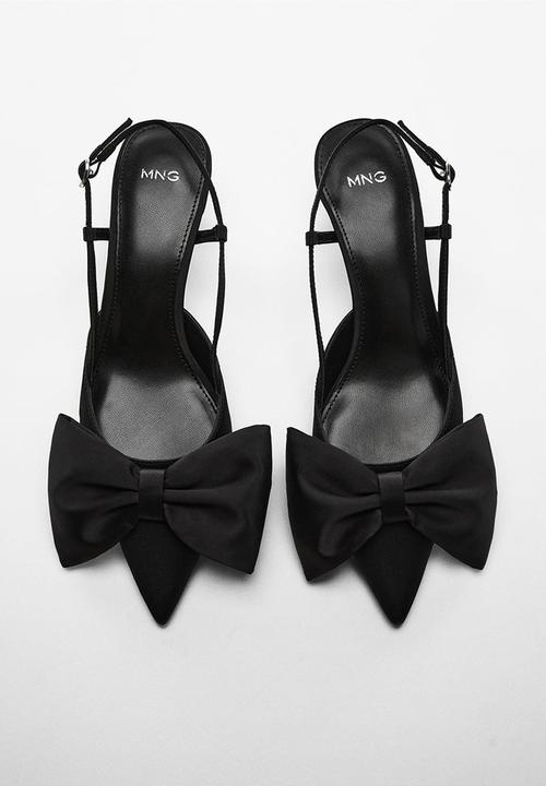 MANGO - Lacia1 kitten heel slingback - black