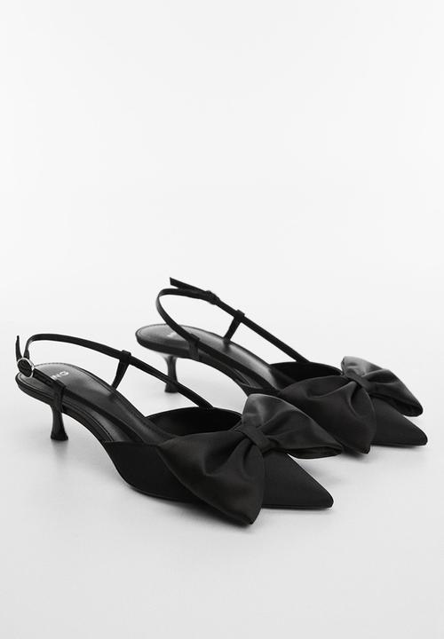 MANGO - Lacia1 kitten heel slingback - black