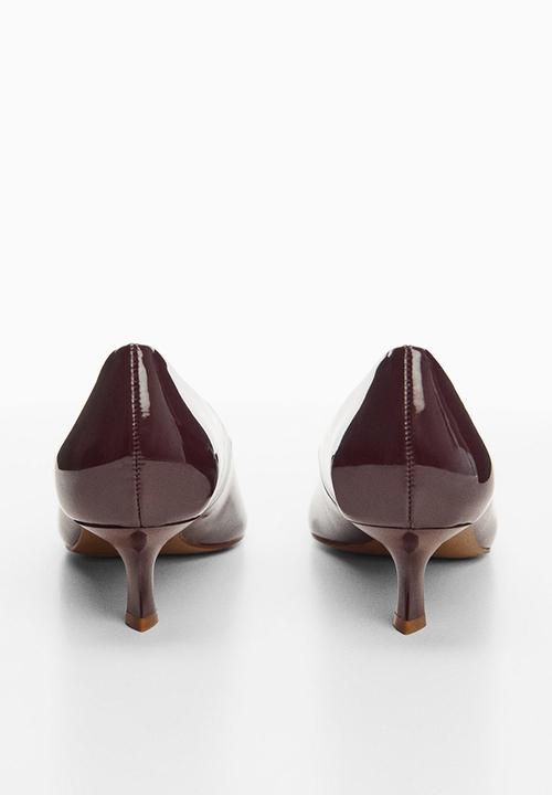 MANGO - Rocky kitten heel court - dark red