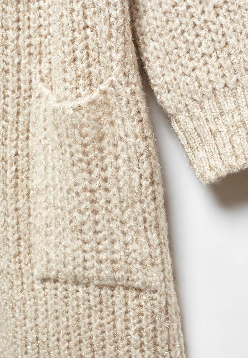 MANGO - Plus Cardigan Golden - Light Beige