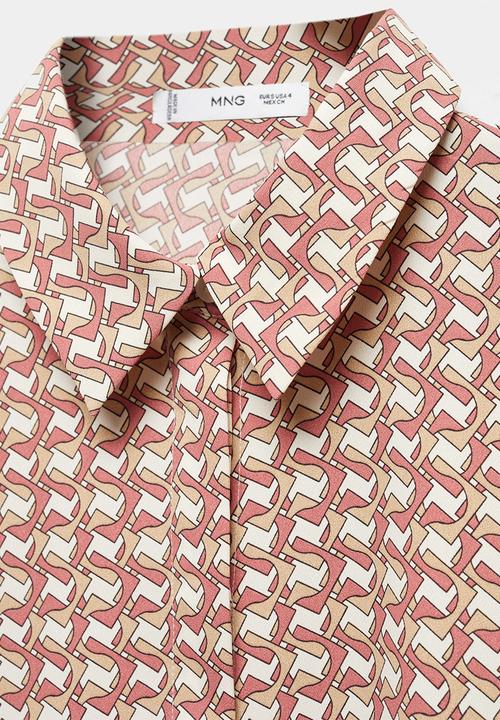 MANGO - Plus shirt basic - dark red