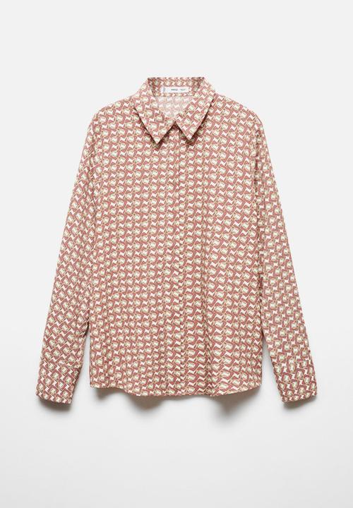 MANGO - Plus shirt basic - dark red