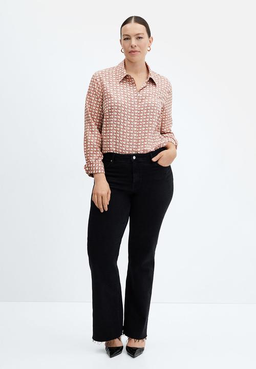 MANGO - Plus shirt basic - dark red