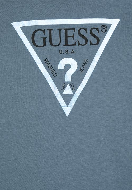 GUESS - Ls t-shirt_core - dark steel blue
