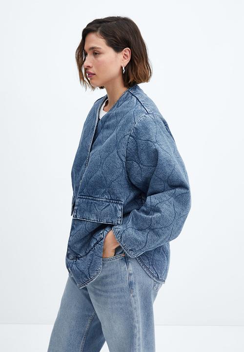 MANGO - Plus Jacket Sugar - Open-Blue
