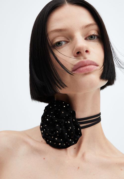 MANGO - Foulard circle - Black