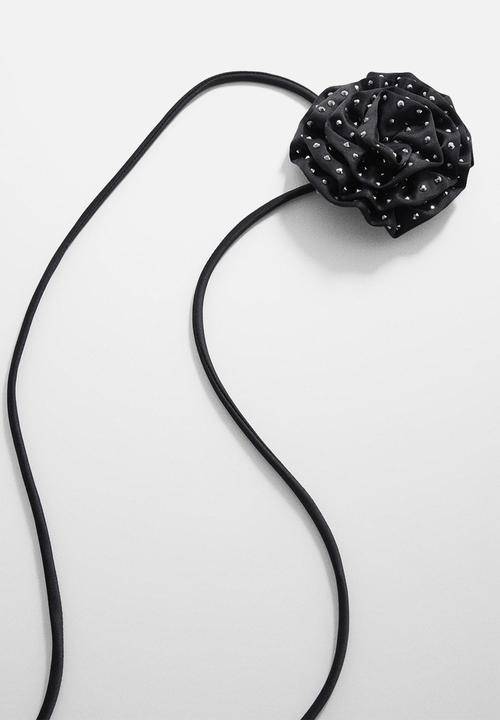 MANGO - Foulard circle - Black