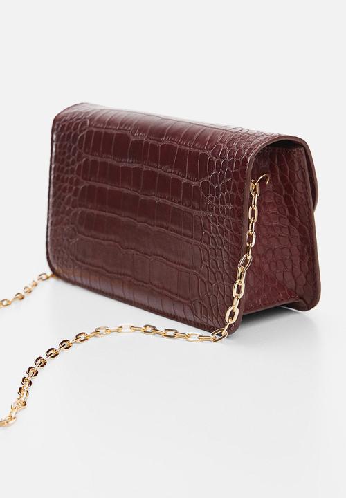 MANGO - Bag fabu - dark red