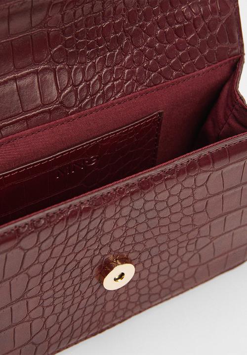 MANGO - Bag fabu - dark red