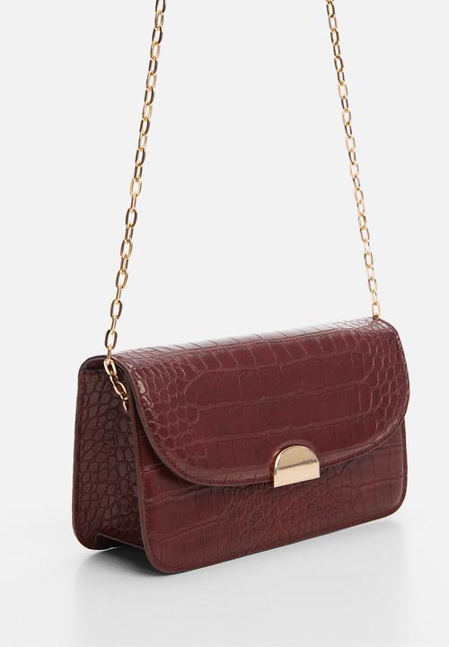 MANGO - Bag fabu - dark red