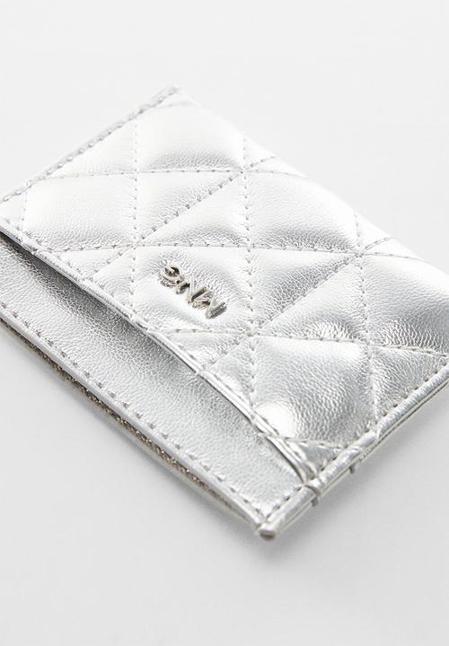 MANGO - Card holder Quark - Silver