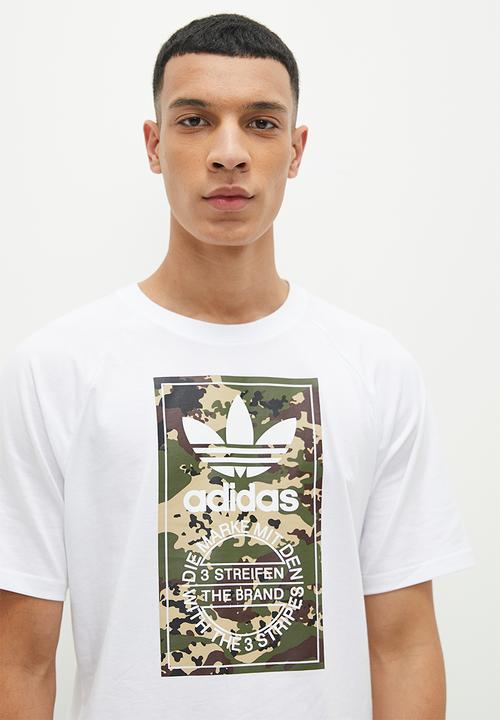 adidas Originals - Camo tongue 2 t-shirt - white