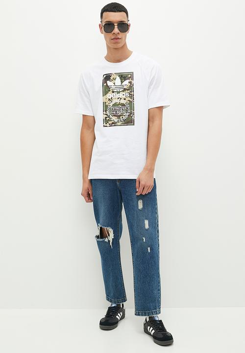 adidas Originals - Camo tongue 2 t-shirt - white
