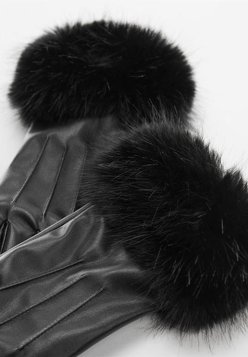MANGO - Gloves Ottob-Black