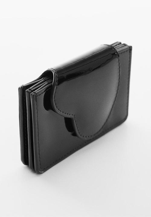 MANGO - Card Holder heart -Black