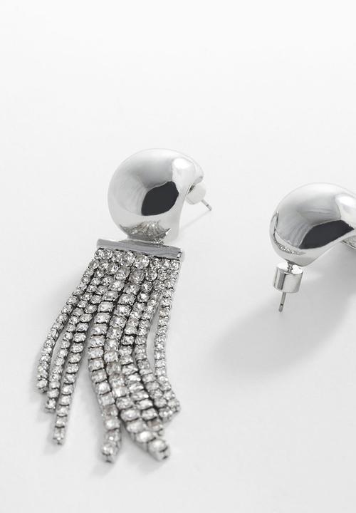 MANGO - Earrings nat-pl - silver