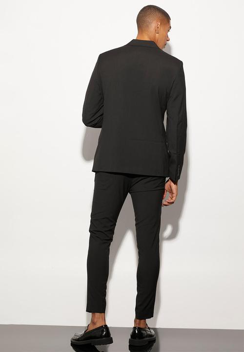 boohooMAN - Super skinny suit trousers - black