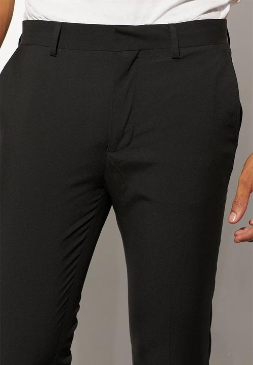 boohooMAN - Super skinny suit trousers - black