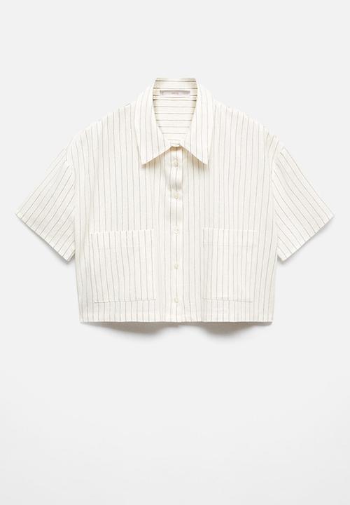 MANGO - Shirt rayo-h - white