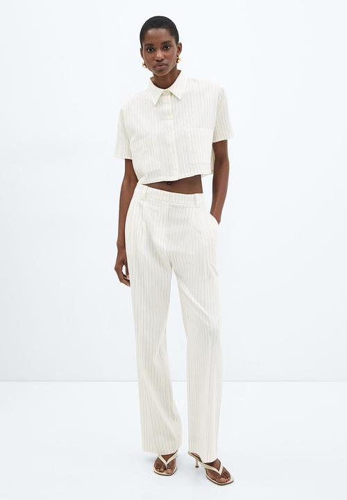MANGO - Shirt rayo-h - white
