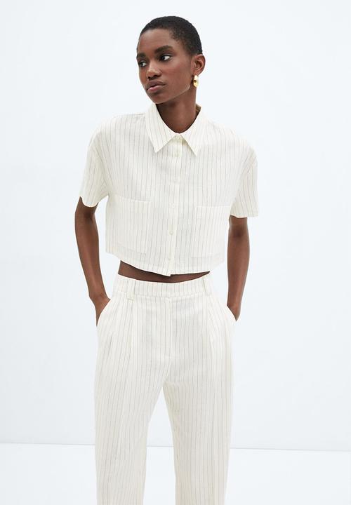 MANGO - Shirt rayo-h - white