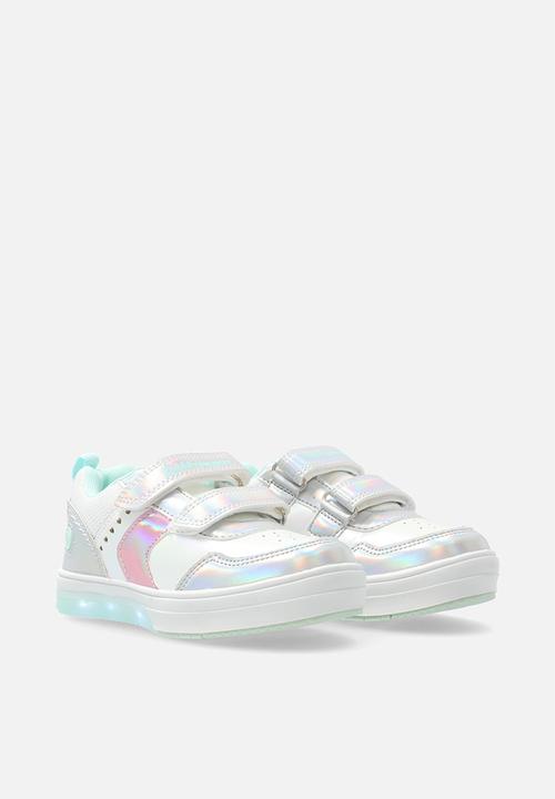 Bubblegummers - Neon girls light up sneakers - silver