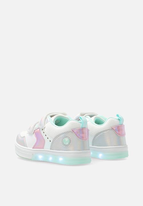 Bubblegummers - Neon girls light up sneakers - silver