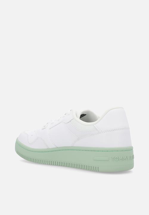 Tommy Hilfiger - TJW retro basket ess - white/jadestone green