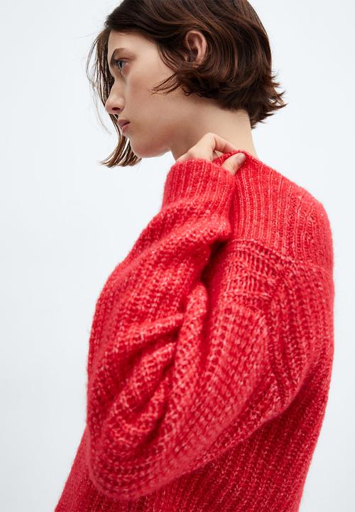 MANGO - Sweater chapi - red