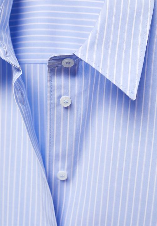 MANGO - Shirt Regu - Mid-Blue