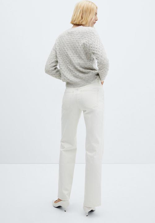 MANGO - Sweater florins - light pastel grey