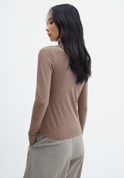 MANGO - T-shirt lucy - light brown