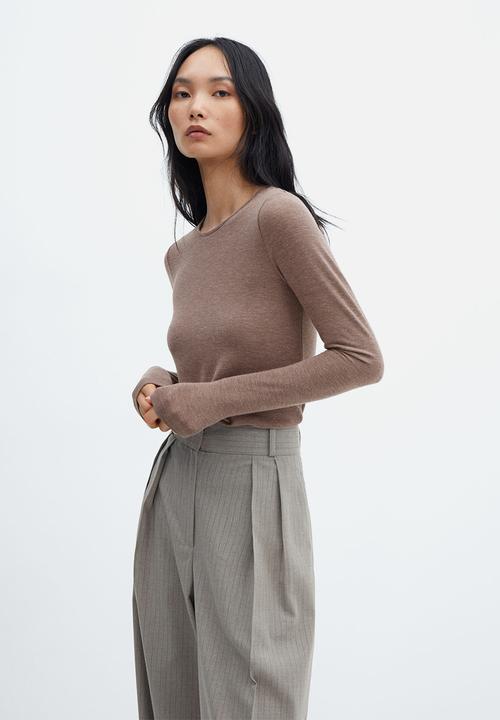 MANGO - T-shirt lucy - light brown