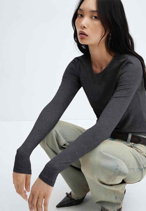 MANGO - T-shirt lucy - dark grey