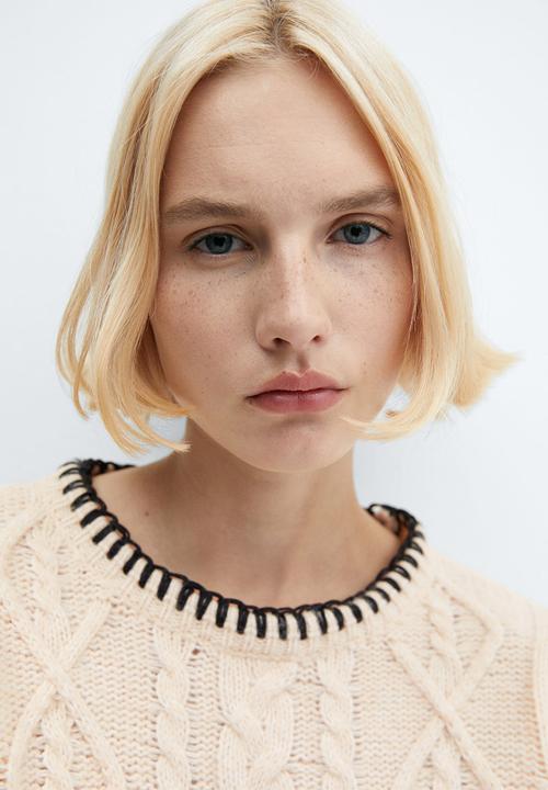 MANGO - Sweater Frizzly - Light Beige