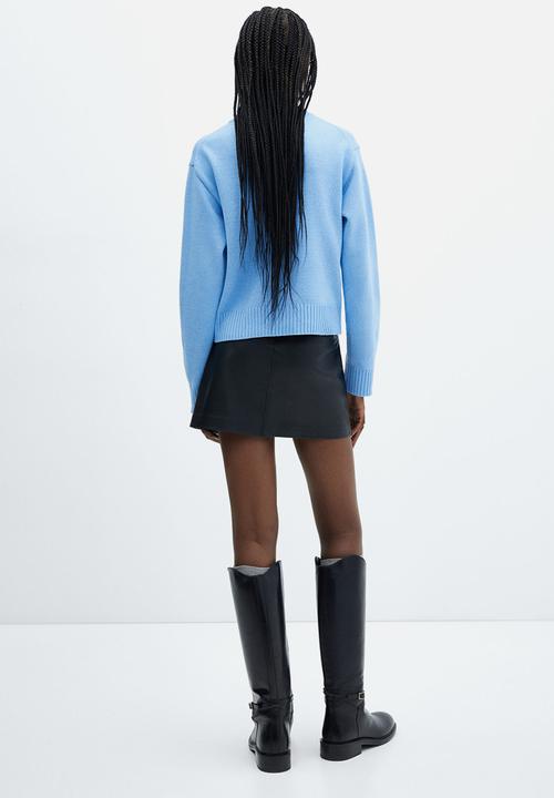 MANGO - Sweater silvest - mid-blue