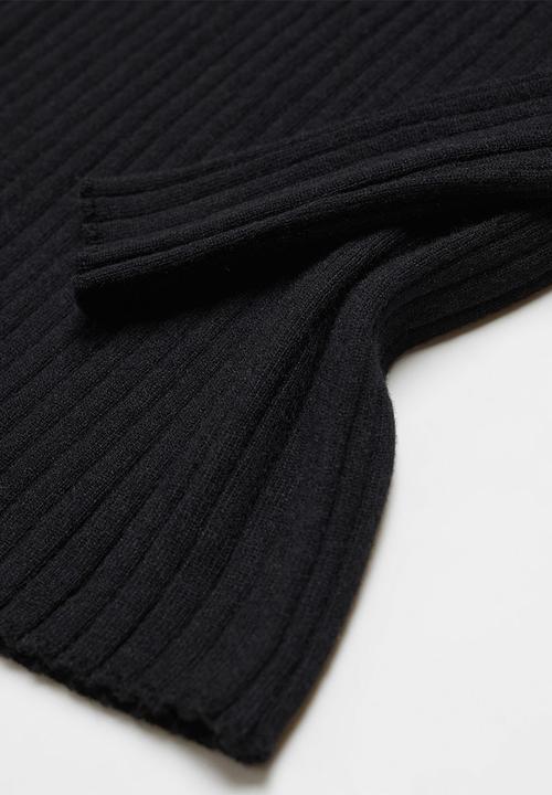 MANGO - Sweater goletac - black