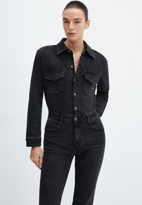 MANGO - One-Piece Suit Judith - Open- Grey