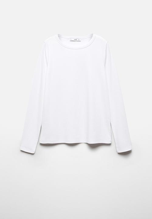 MANGO - T-shirt etoile - white