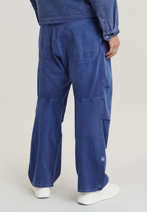 G-STAR - Pleated Denim PantLt wt illinois ecru chambray - faded ciel blue gd