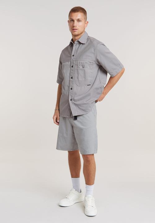 G-STAR - Travail ShortSteer ecru 10oz denim r - renaissance correct grey gd