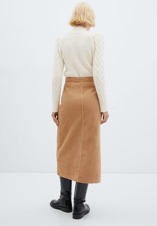 MANGO - Skirt danitap - mid-beige