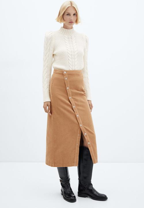 MANGO - Skirt danitap - mid-beige