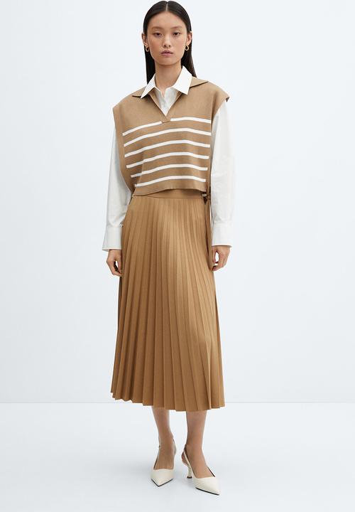 MANGO - Skirt joana-h - light beige