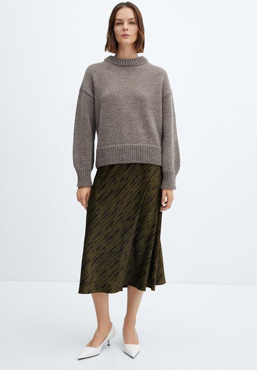 MANGO - Skirt catania - beige & khaki