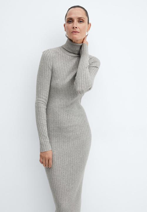 MANGO - Dress Goletac - Light Pastel Grey