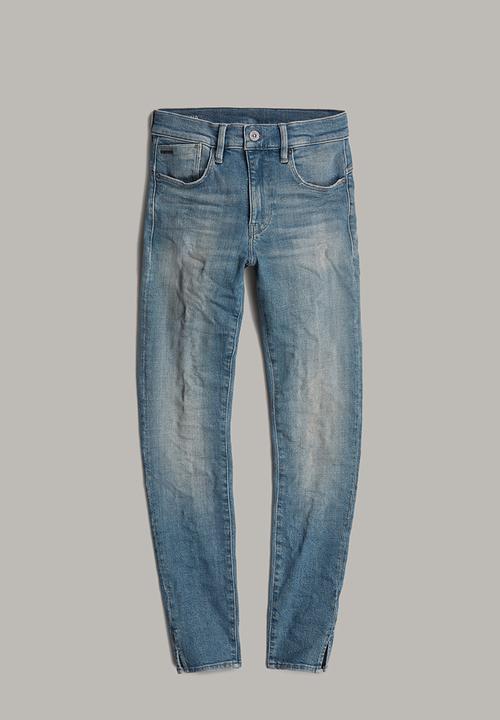 G-STAR - Lhana Skinny Split wmn - sun faded biscay blue